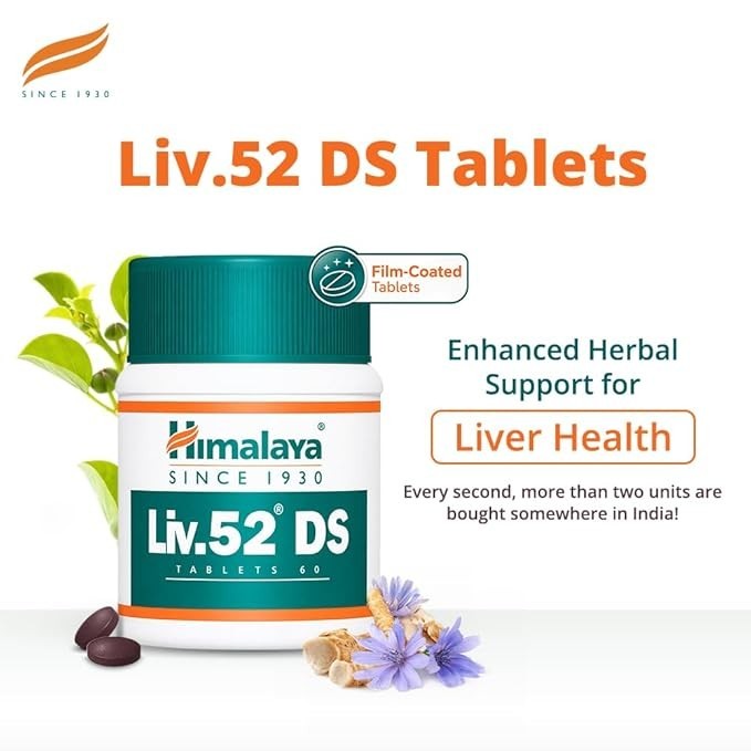Himalaya Liv.er 52 DS Tablets 60 x 12 Count Liver Health & Function Support Care