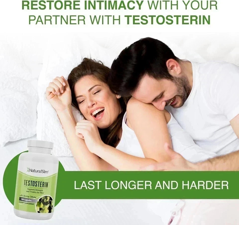 Natural Slim Testosterin Men’s Multivitamins Booster 180 Capsules ( Pack of 3)