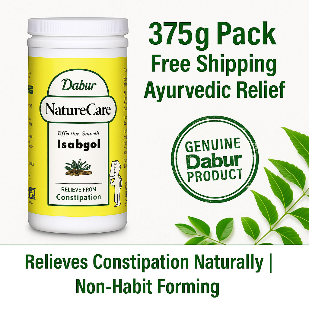 Dabur Nature Care Isabgol 375g | Constipation Relief | Ayurvedic | Free Shipping