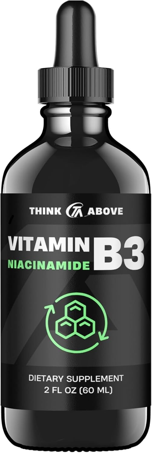 Think Above Vitamin B3 Niacinamide Liquid – Non Flush Form of B3 Niacin – Con…
