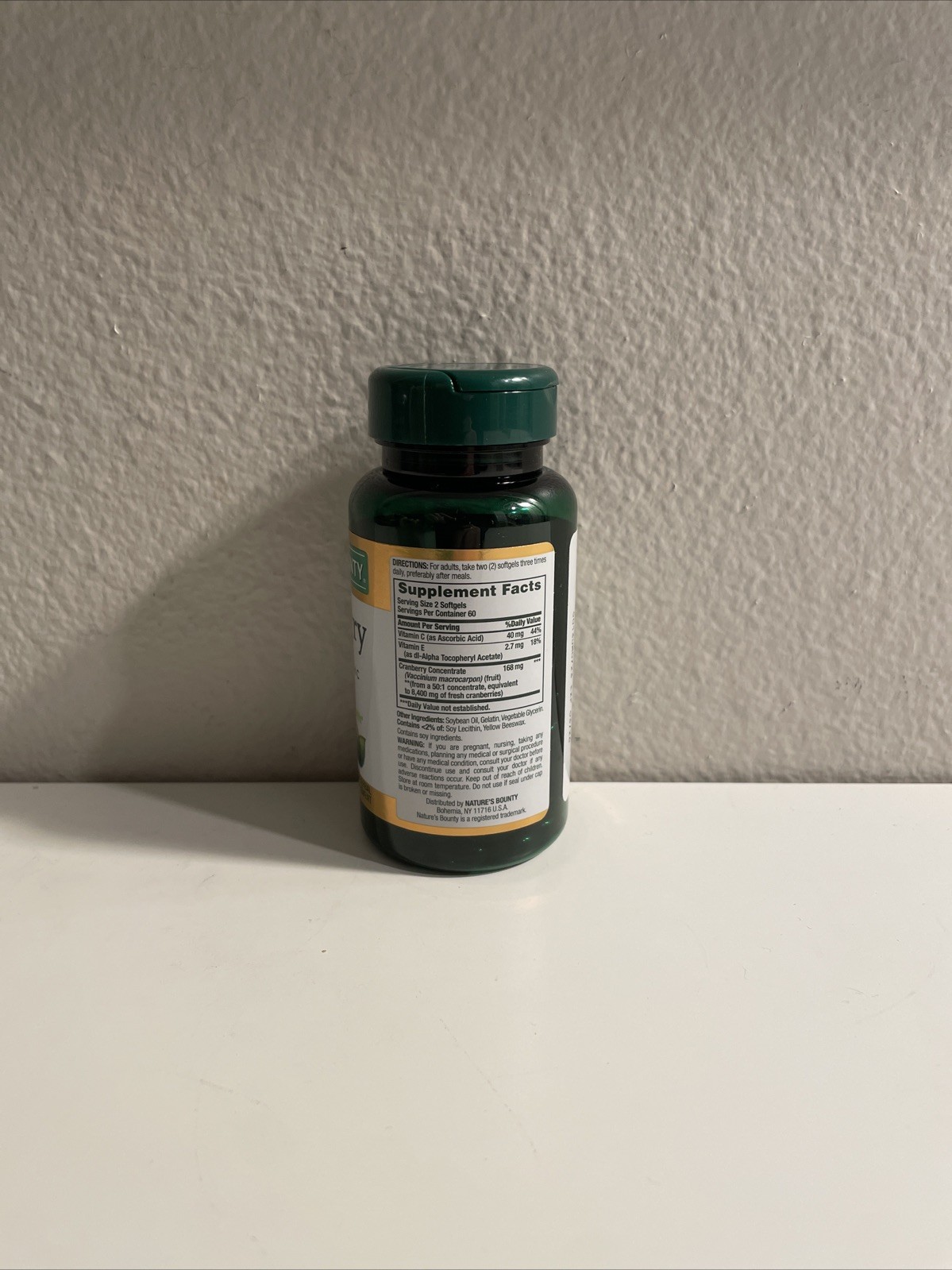 Nature’s Truth Cranberry 4200 mg + Vitamin C (120 Capsules) Exp 03/2026