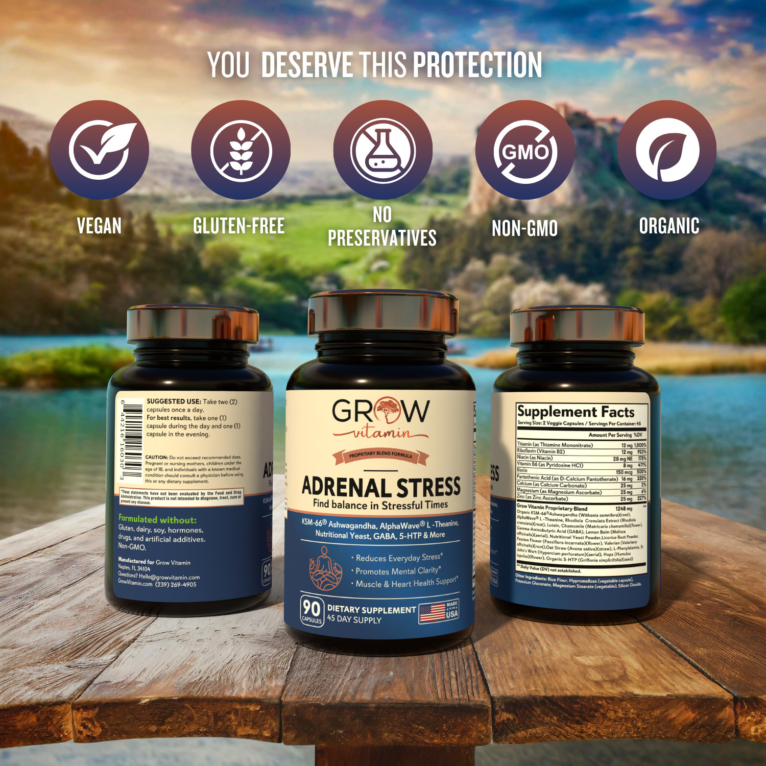 Adrenal Stress Advanced Formula – Adrenal Support Supplements for Stress, 90 cap