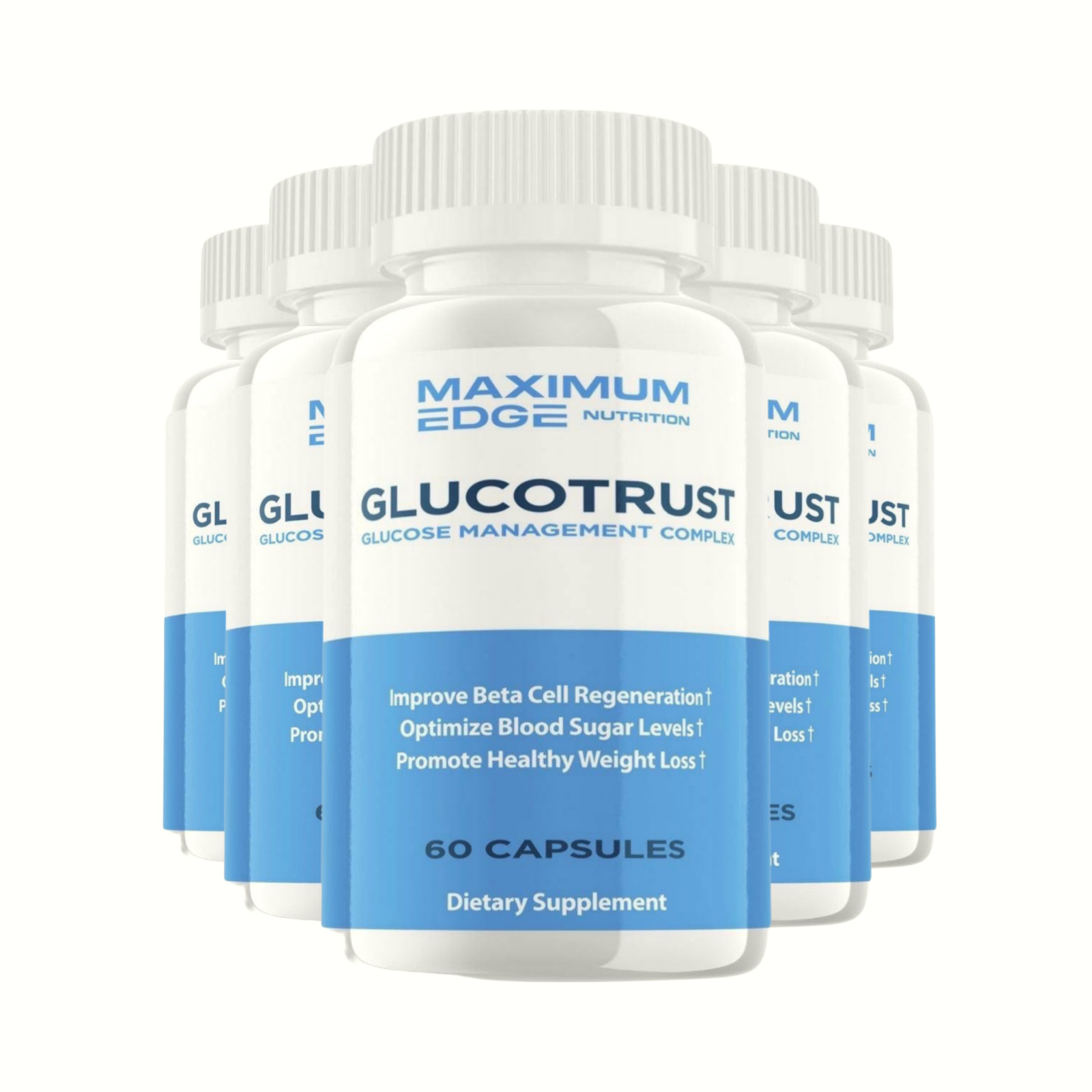5-Pack Glucotrust – Glucotrust Blood Sugar Support Supplement – 300 Capsules