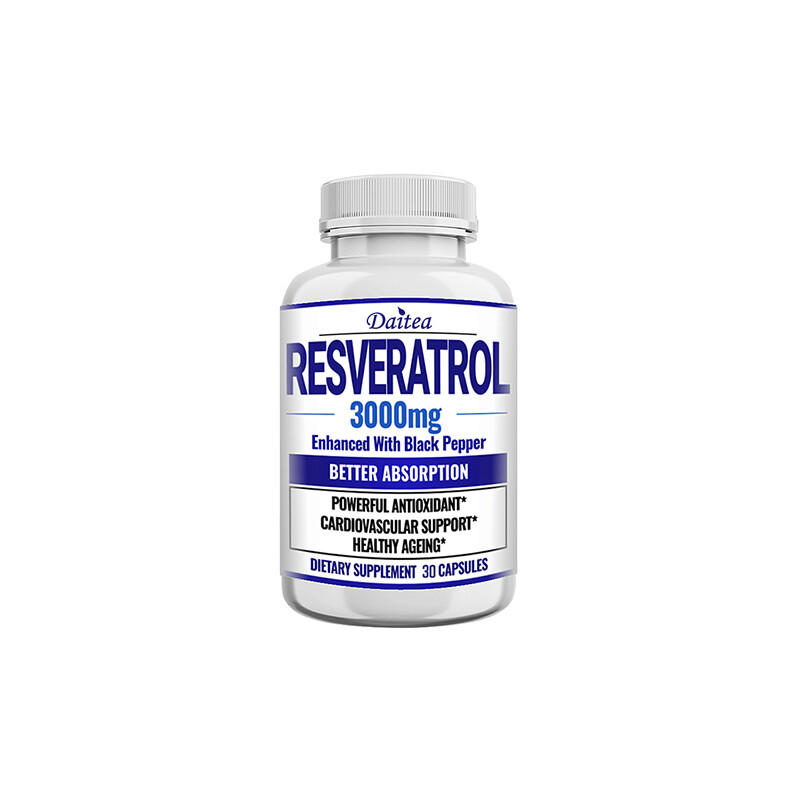 Resveratrol Capsules 3000mg Anti-Aging Antioxidants, Radiant Skin 30 to 120 Caps