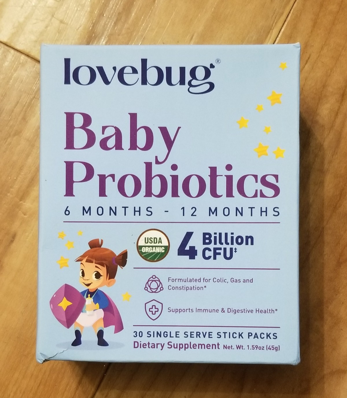 Lovebug Baby Probiotics 6-12 Months Organic