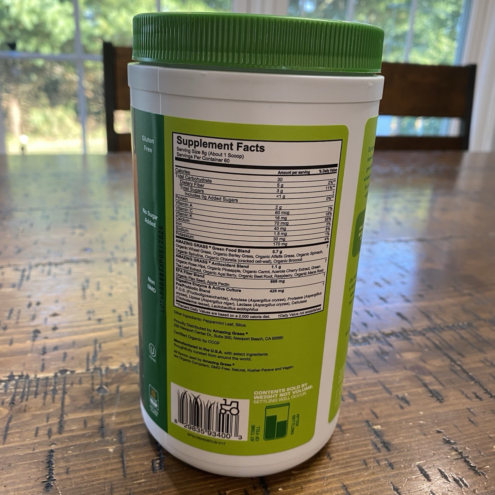 Amazing Grass Green Superfood The Original Drink Powder 60 Servings Exp: 05/2026