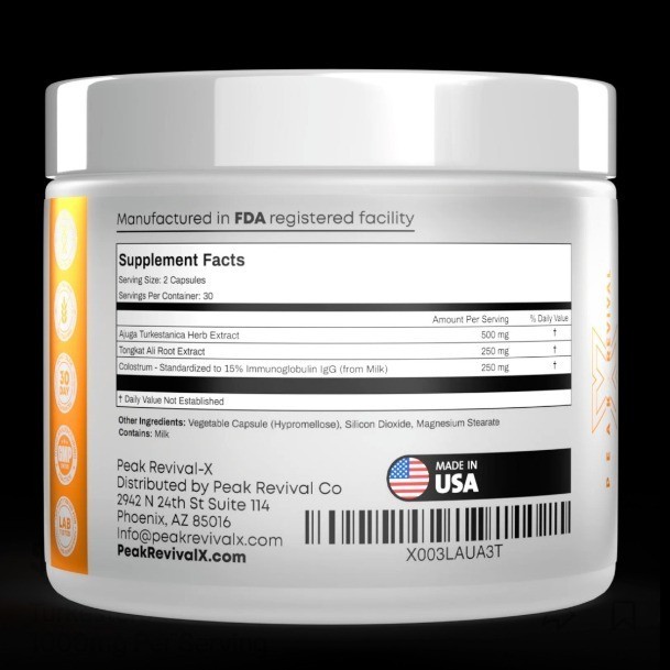 NEW LUXRY Peak Turkesterone Revival X 1K Mg Capsules Supplement Natural