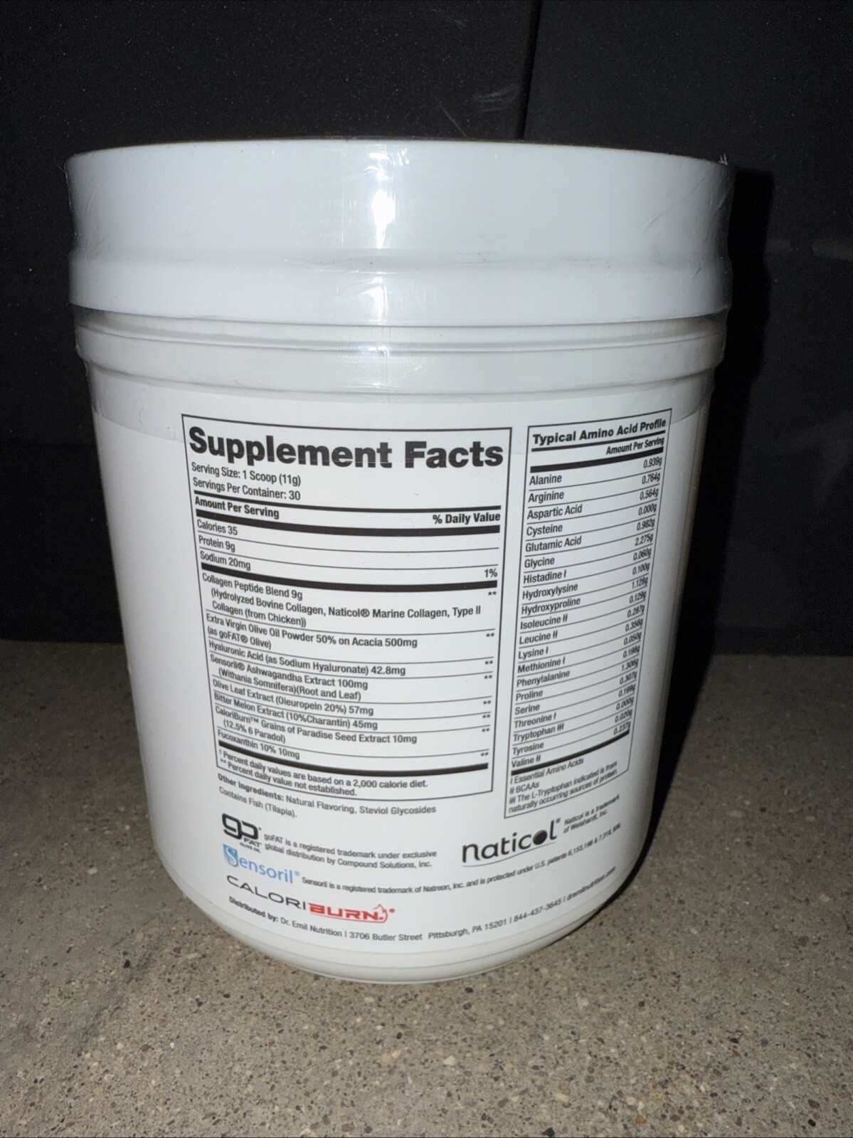 Dr. Emil Multi Collagen Peptides + Lean Fuel Caramel 30 Servings 12/25