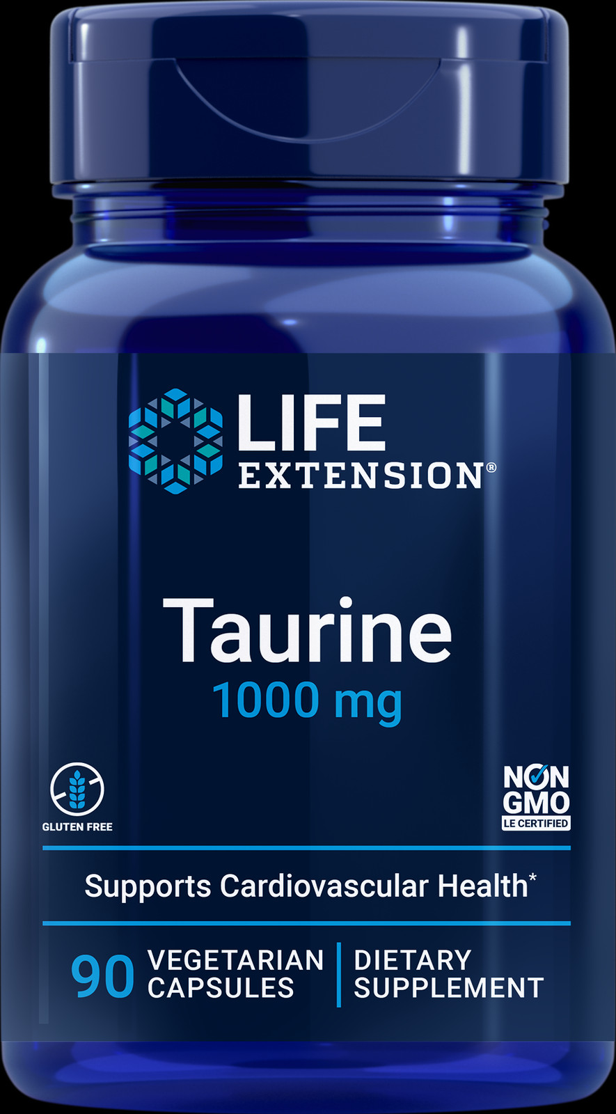 Life Extension Taurine 1000mg Amino Acid 90 caps non-GMO/Gluten Free