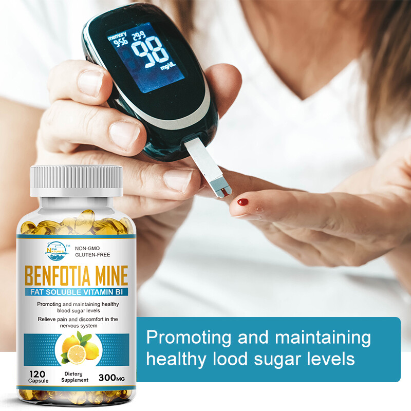 Nature’s Live Benfotiamine 300mg (120 Vegetarian Capsules)-No Stearates-Non GMO