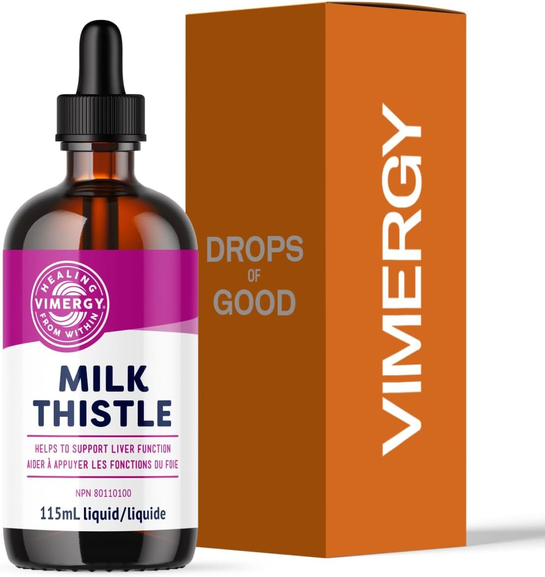 Vimergy Organic Milk Thistle Liquid Liver Support, 115 ml 57 Servings