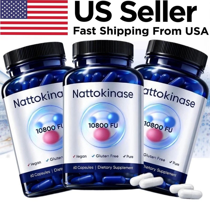 Nattokinase Supplement – 10800 FU 60 Capsules Per Serving Heart stream