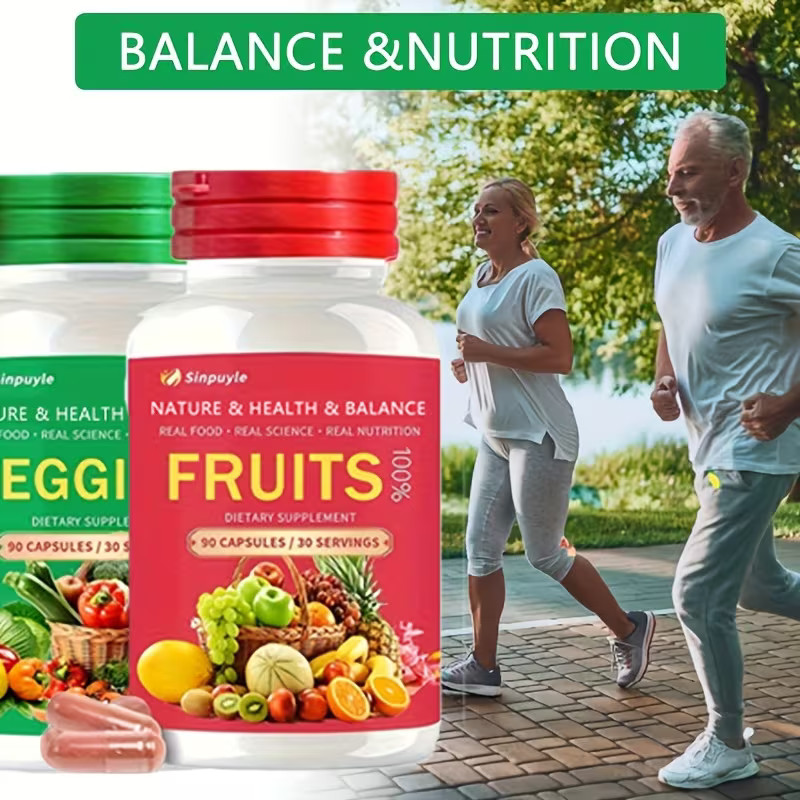 180 Capsules, Fruits & Veggies Supplements – 90 Fruits & 90 Vegatables Capsules