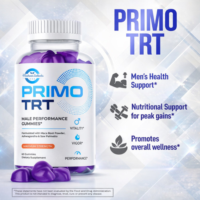 Primo TRT Men’s Gummies Advanced Pro Formula Chewable Supplement 60 Gummies
