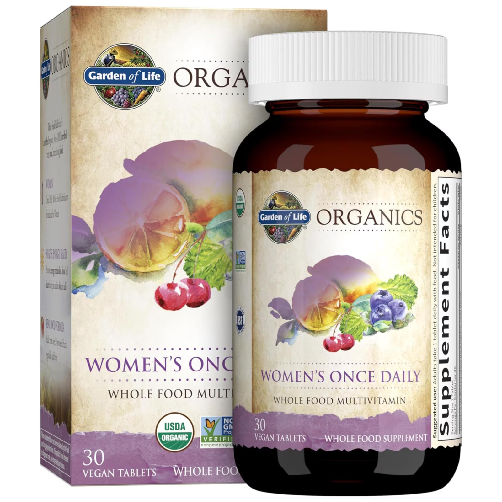 Organics Women’s Once Daily, 30 Vegan Tablets