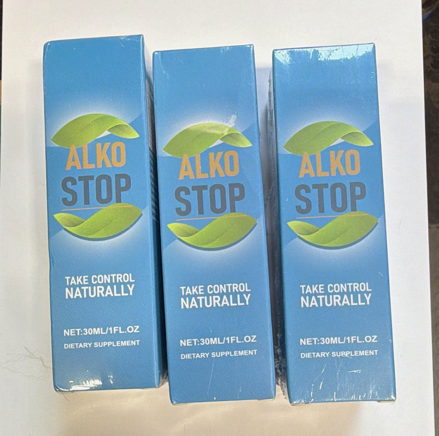 Alko Stop Take Control Naturally Dietary Supplement 30mL/1 fl oz (3 Boxes)