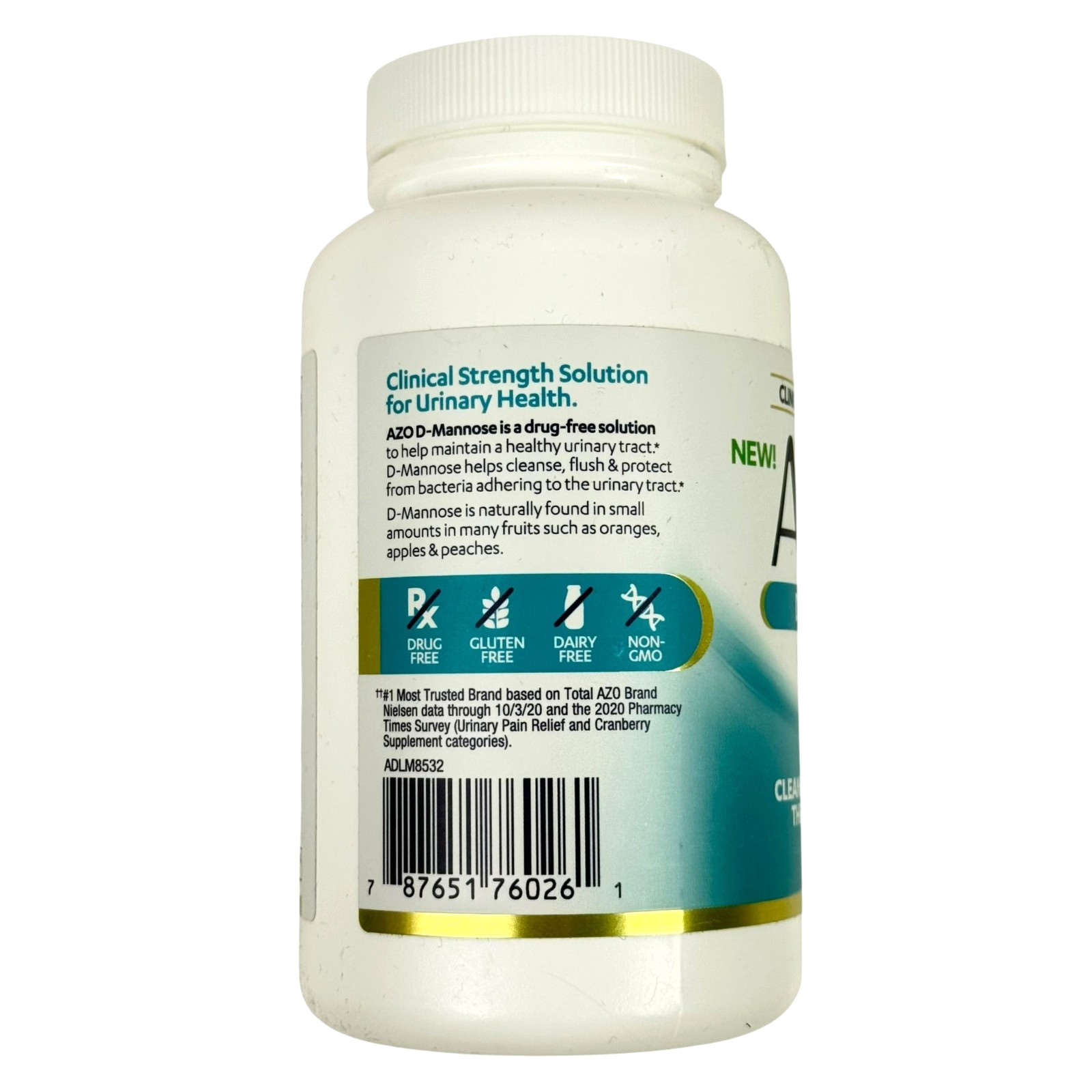 AZO D-Mannose Urinary Tract Supplement 120 Capsules 2-Pack July 2026