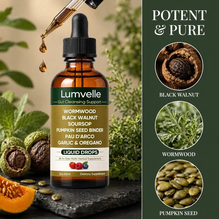 5x LUMVELLE Wild Harvested Wormwood Herbal Liquid Botanical Supplement Drops