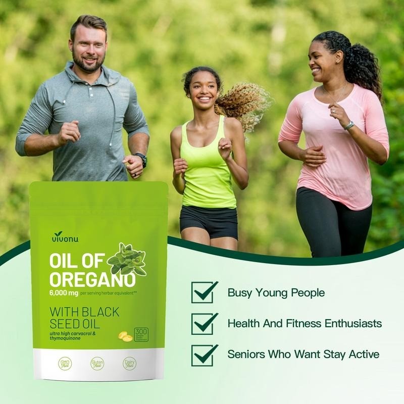 Oil of Oregano Seed Black with Oil 300 Capsules | Natural Antioxidants | Nutriti