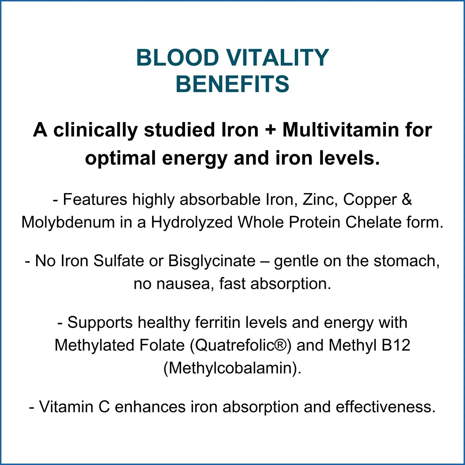 Dr. Wholeness Blood Vitality | Daily Iron/Multivitamin Supplement | Boost Fer…