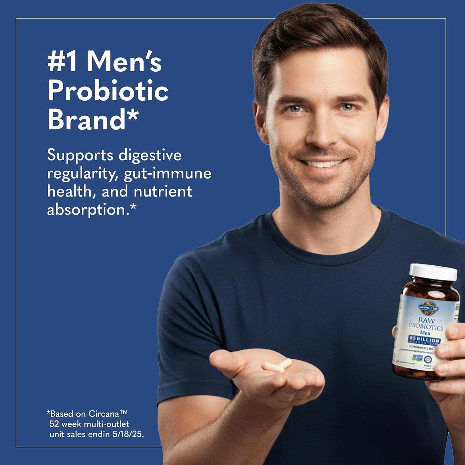 Garden of Life RAW Probiotics Men 85 Billion CFU 90 Capsules EXP 02/27