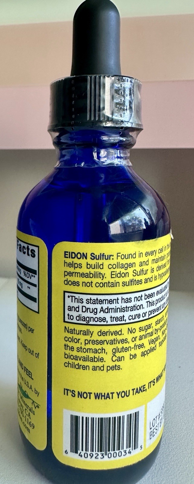 Sulfur (MSM), Liquid Concentrate, 2oz (60 ml) 30 Servings, Mineral Dietary