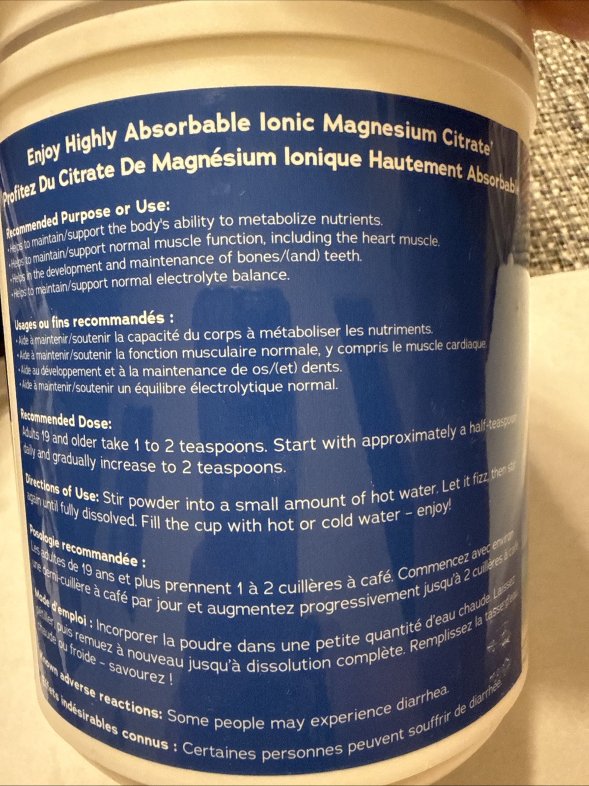 Natural Vitality Calm Magnesium POWDER SUPLEMENT- RASPBERRY LEMON 20 oz.Exp 5/29