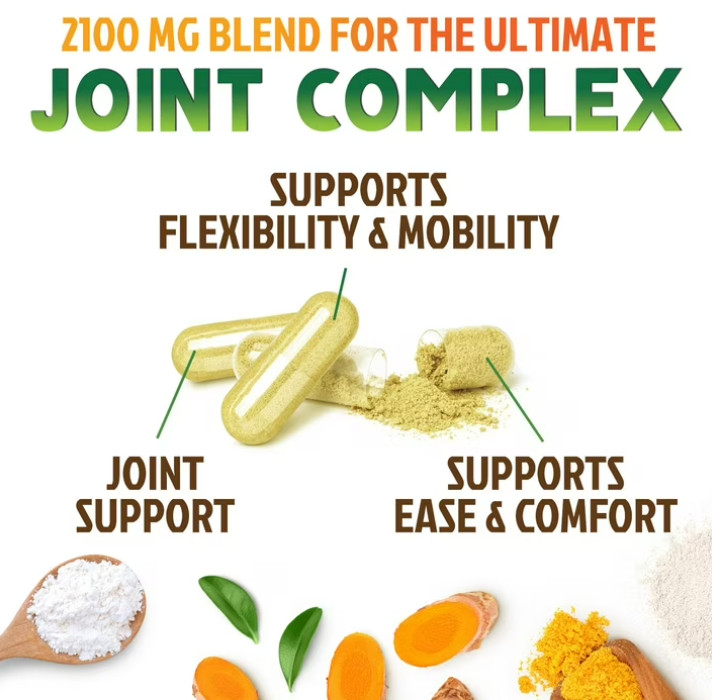 (2 Pack) Glucosamine Chondroitin Turmeric MSM Triple Strength Joint Support 2100