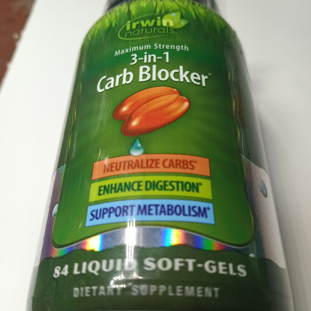 Irwin Naturals Maximum Strength 3-in-1 Carb Blocker 84 Sgels EXP June 2025￼