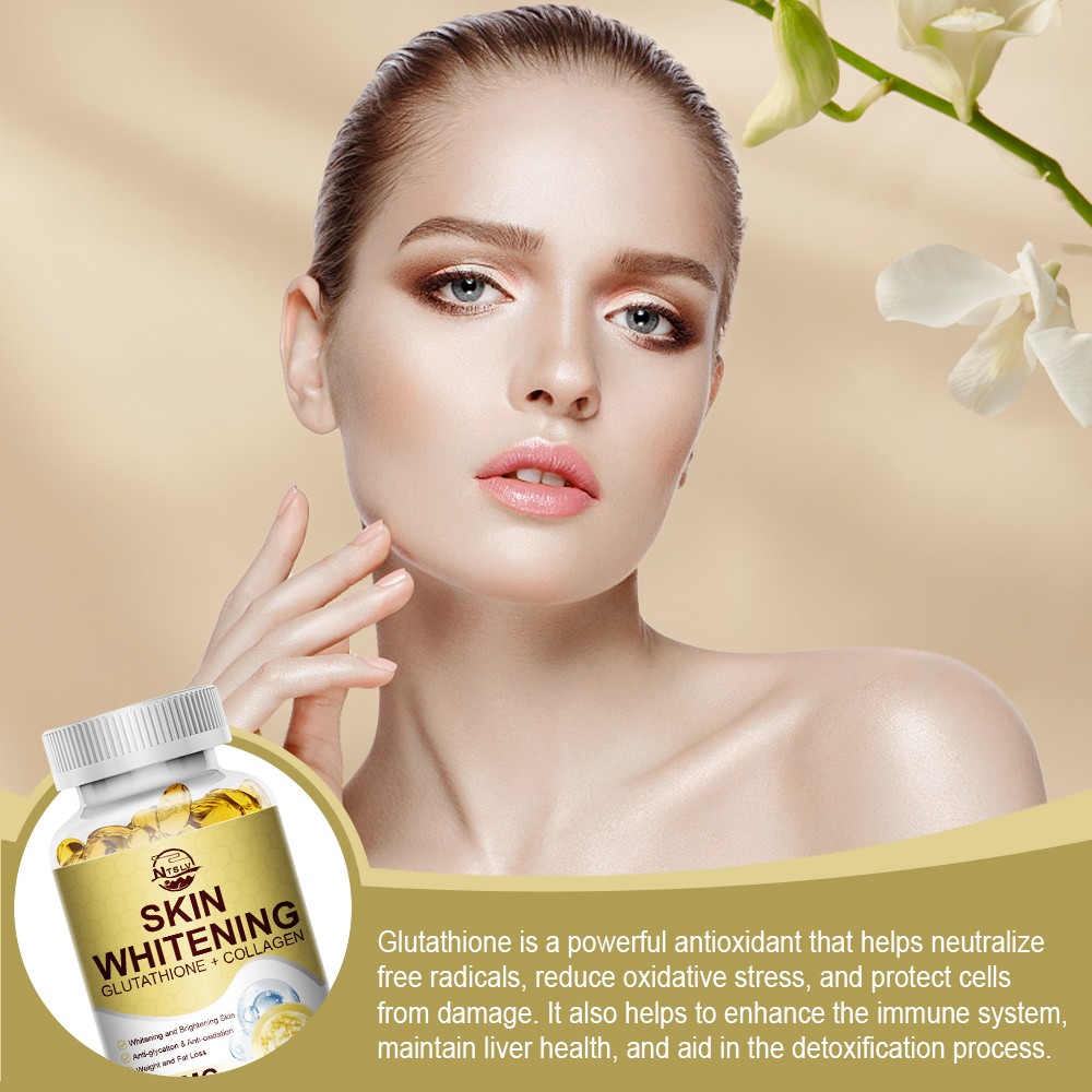 NTSLV Glutathione Collagen 600mg 120 Capsules Antioxidant Beauty Support