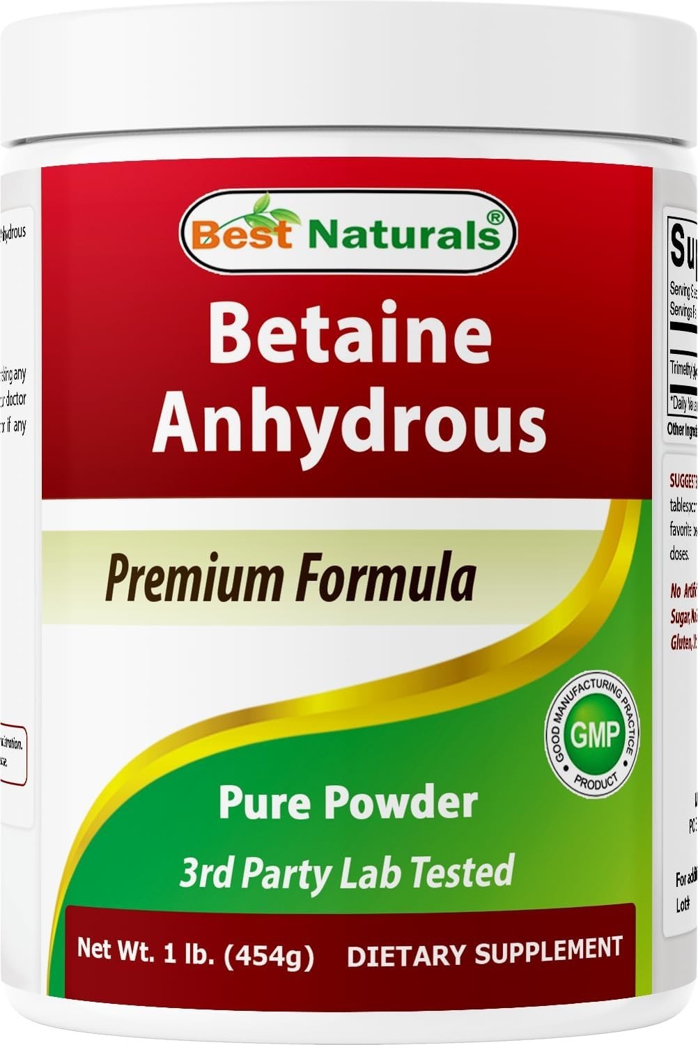 Pure Betaine Anhydrous Powder, 1 Pound – 2000 mg TMG per Serving, Lab Tested