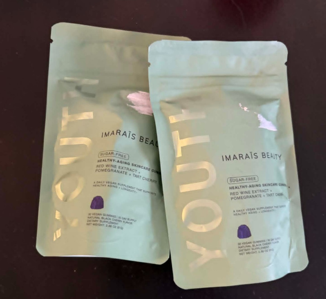 Imarais Beauty Youth Sugar Free Healthy Aging Skin Care Gummies 30 Count 2 Pack