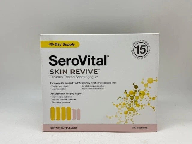 SeroVital Skin Revive 240-Capsules 40 Days Supply Anti-Aging Dietary Supplements