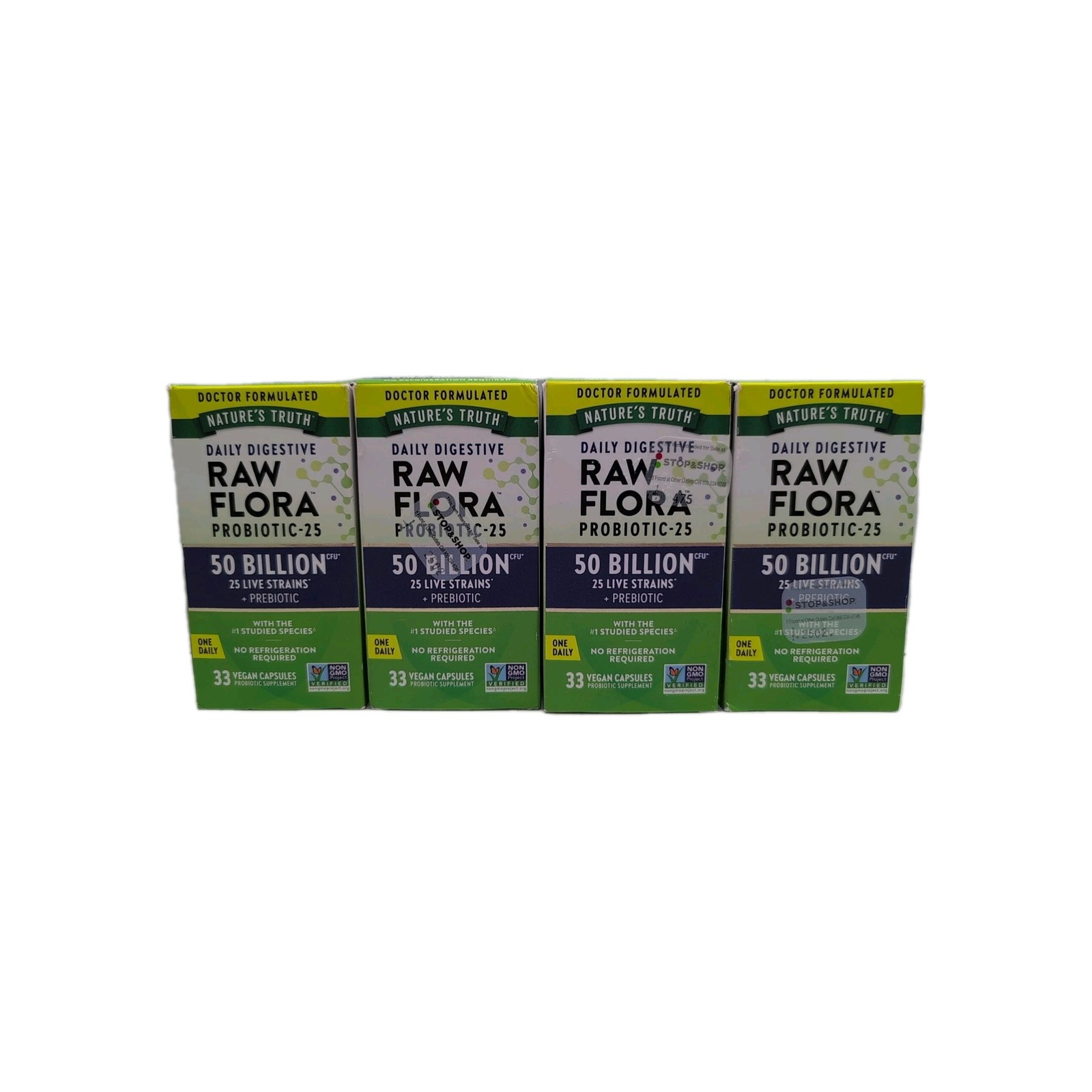 (4) Nature’s Truth Raw Flora Probiotic-25 Daily Probiotic 50 Billion, 03/2026+