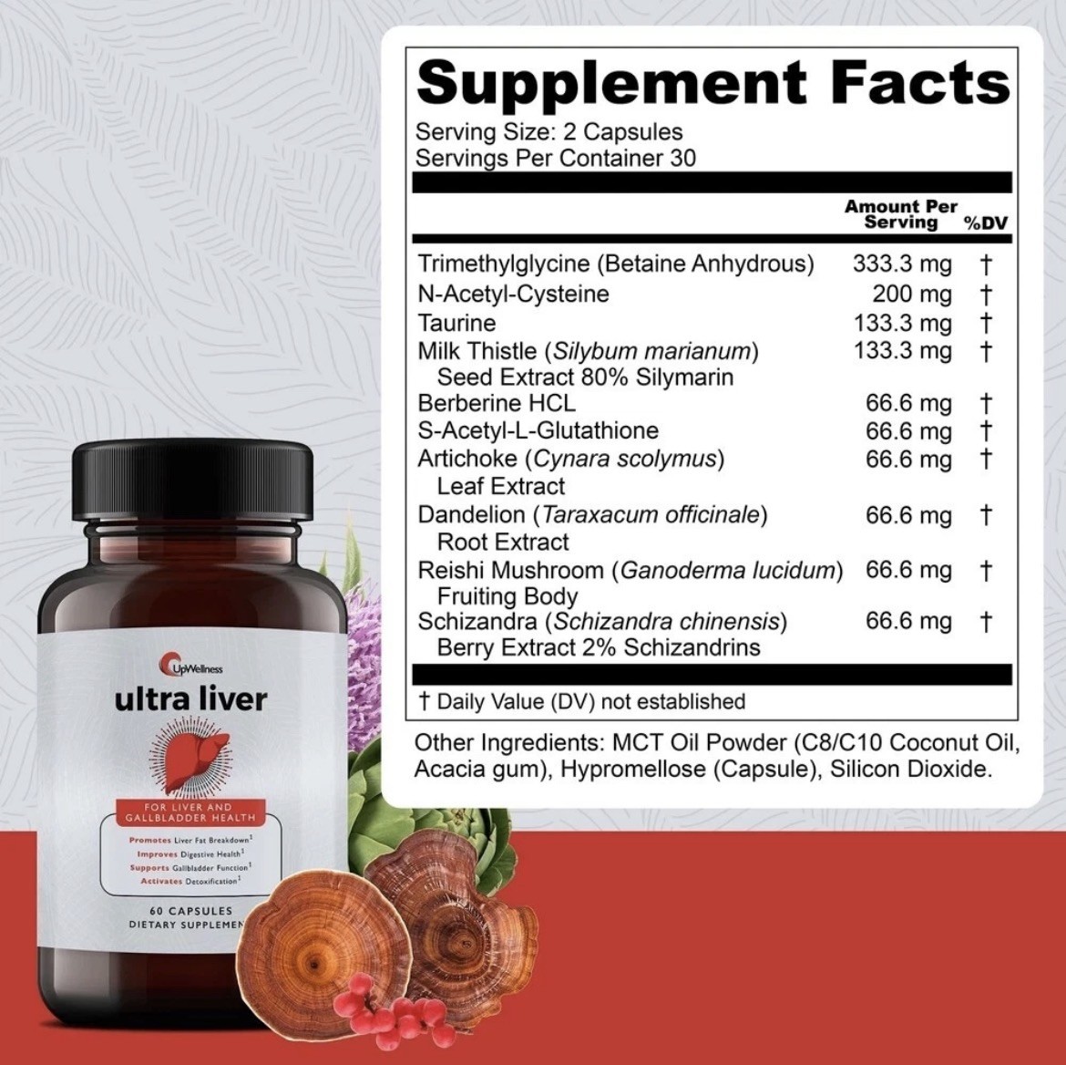 UpWellness Ultra Liver Supplement for Liver Health and Gallbladder *SHIPS FREE*