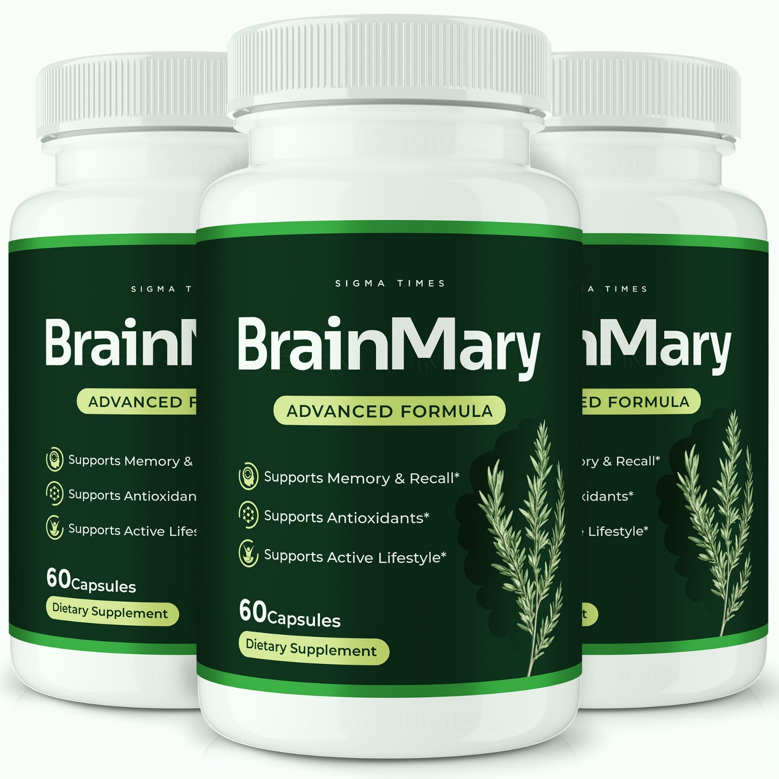 BrainMary Capsules, Brain Mary Supplement, Memory Support Formula – 3 Pack