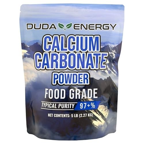 Food Grade Calcium Carbonate 97% Pure, Ground Limestone, 5 lb for Baking & Suppl