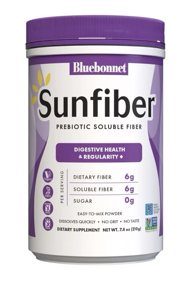 Bluebonnet Sun Fiber Prebiotic-7.4 oz Digestive Health/ Regularity (New/Sealed)