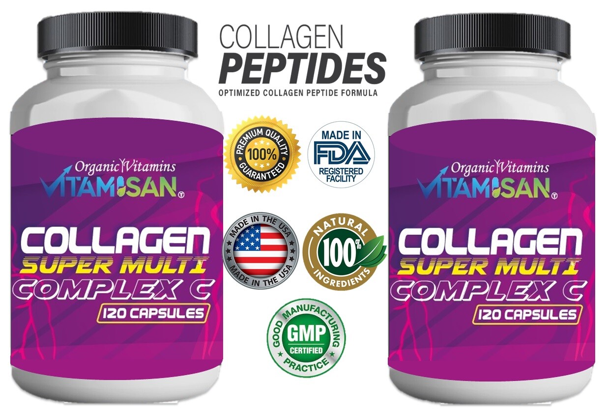 Collagen+Vitamin C,Biotin,Anti-Aging,4x120capsules=480capsules (Hair,Nails,Skin)