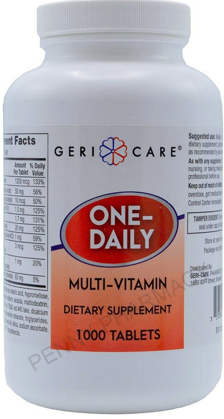 One Daily Vitamin GERICARE 1000 Easy Swallow Tabs **^