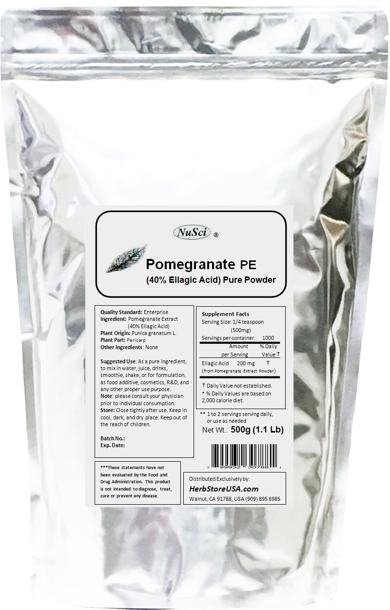 NuSci Pomegranate Extract powder Ellagic Acid 1000g (2.2lb ) antioxidant
