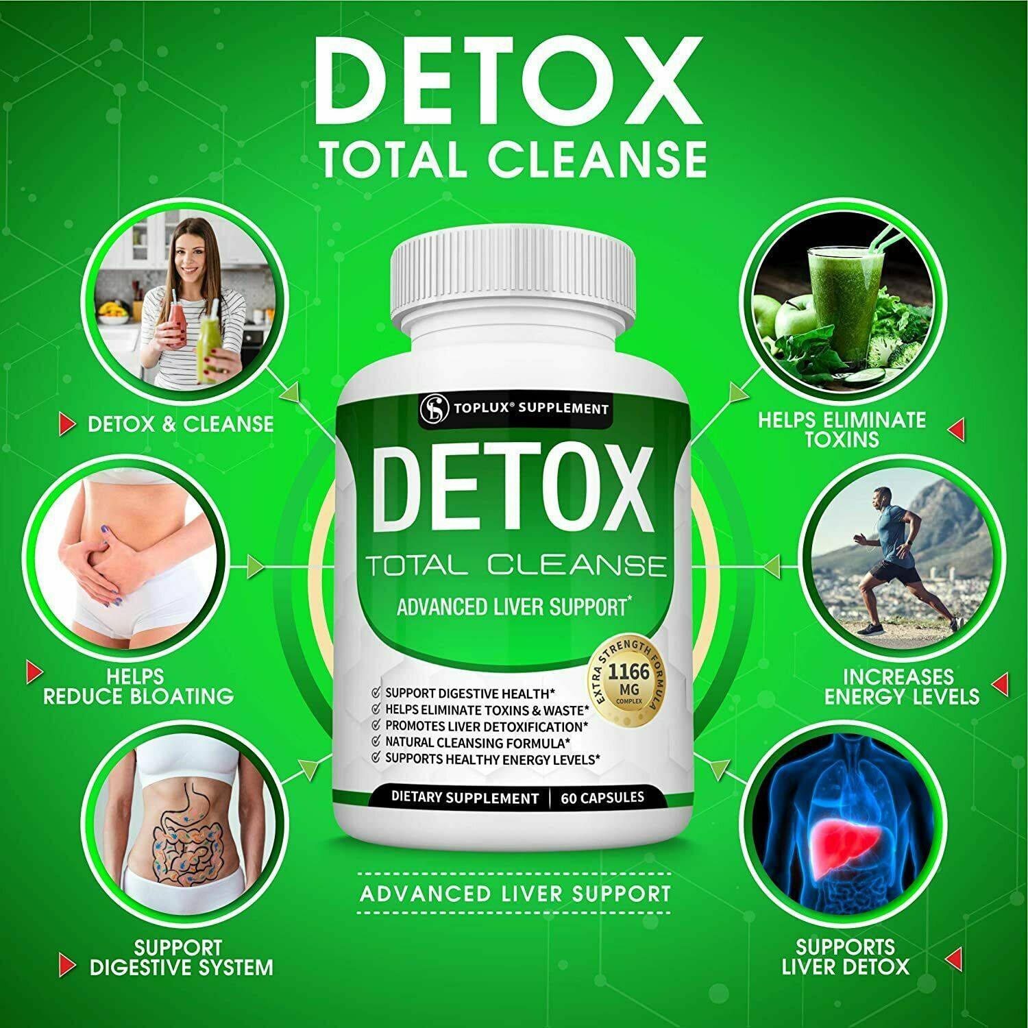 Premium Liver Cleanse Detox & Repair Formula +22 Herbs Support 5 Day Fast-Acting