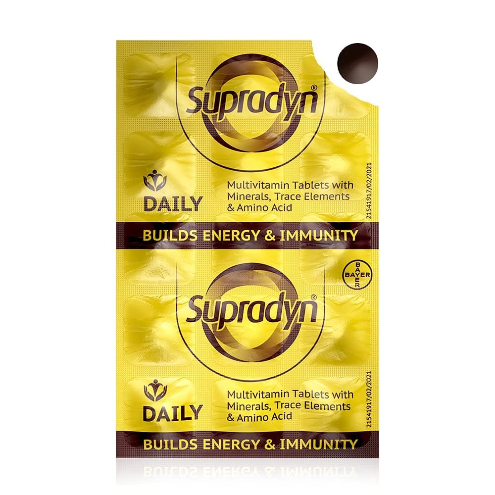 Supradyn Daily Multivitamin 60 Tablets for Unisex | Daily Immunity and 2X Energy