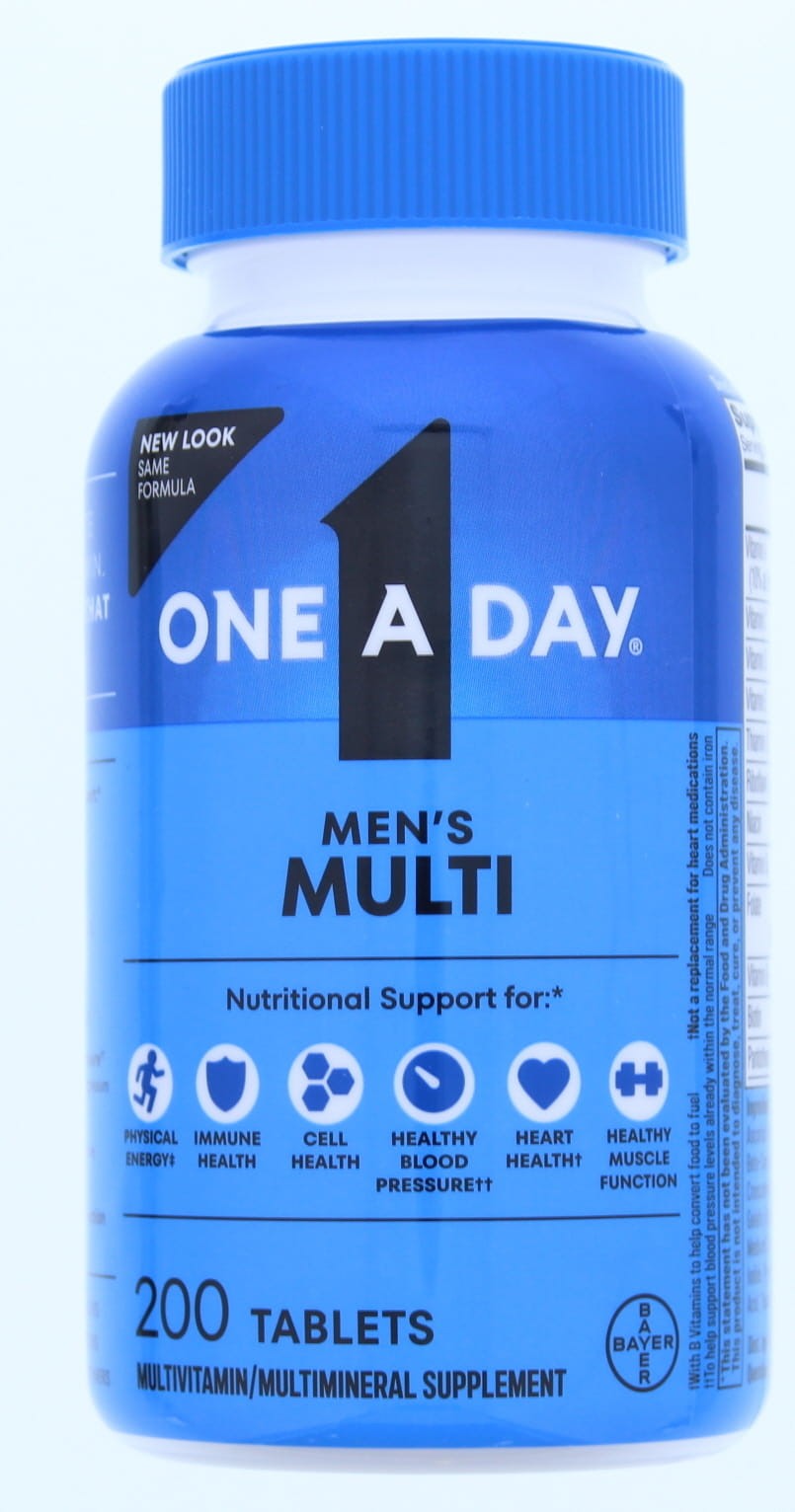 Men’s One A Day Multi Multimineral Supplement 200 Tablets 2 Pack