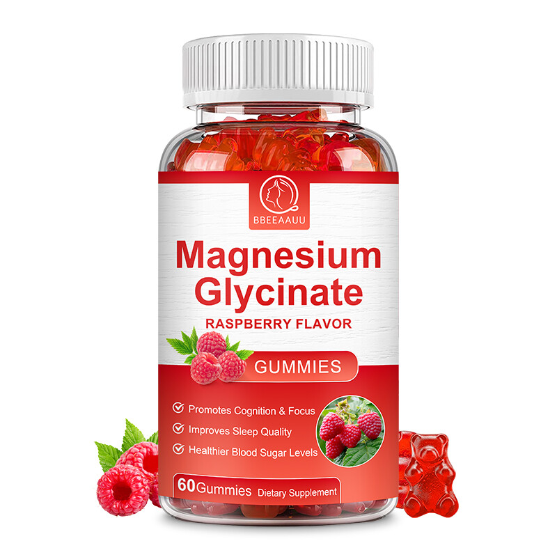 500mg Magnesium Glycinate Gummies Improve Sleep Promotes Cognition & Focus 60pcs