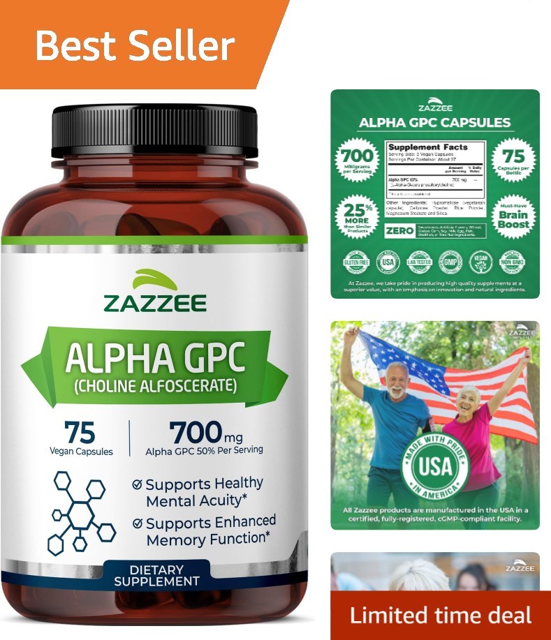 All-Natural Alpha GPC 700 mg Capsules – Cognitive Support for Any Age