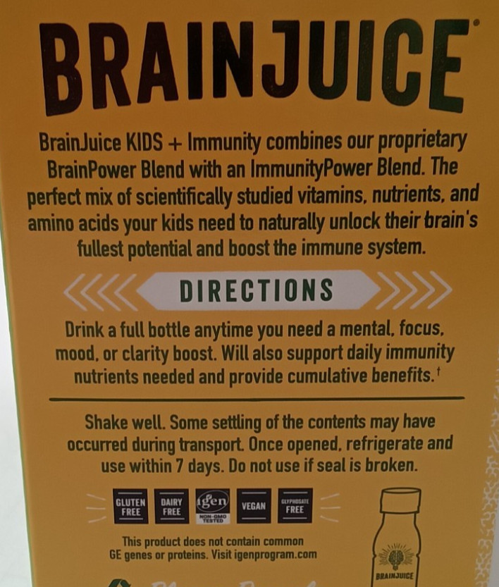 BrainJuice Immunity 2.5 oz RTD 12-Pack Brain & Immune Support Shot Free Ship