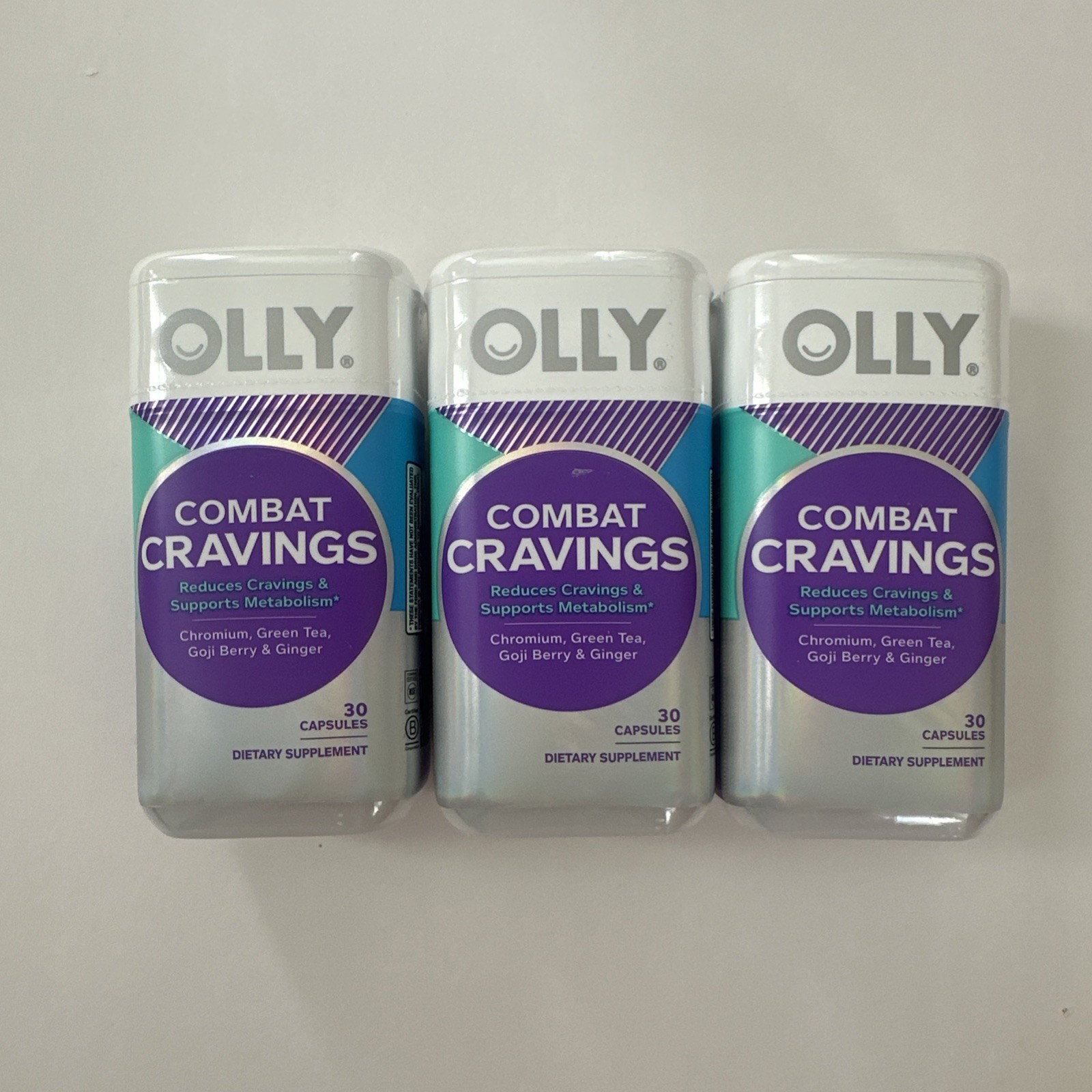 3 Pack – Olly COMBAT CRAVINGS 30 Capsules – Exp 09/26