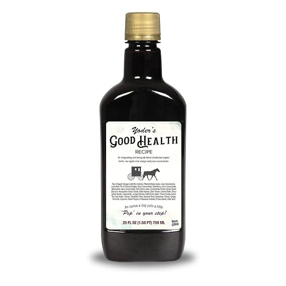 Yoder’s Good Health Recipe Apple Cider Vinegar Liquid Complex 25 oz Elderberry