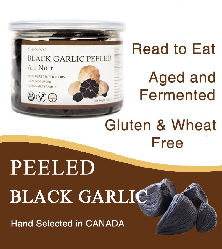 Canada Peeled Black Garlic Fermented for 90 Days Peeled Multiple Clove Super …